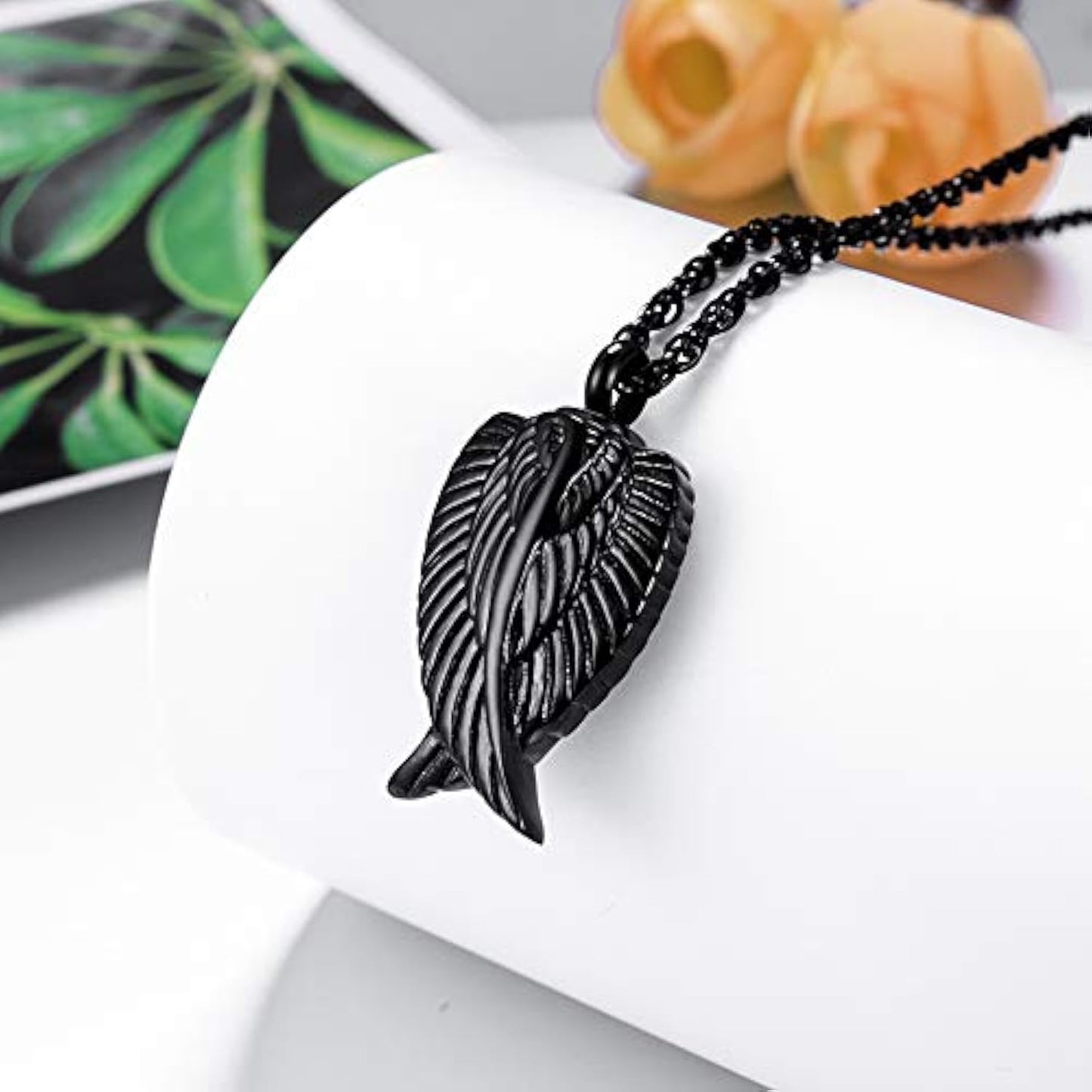 Angel Wings Urn Memorial Necklace - I'm Here to Watch Over You