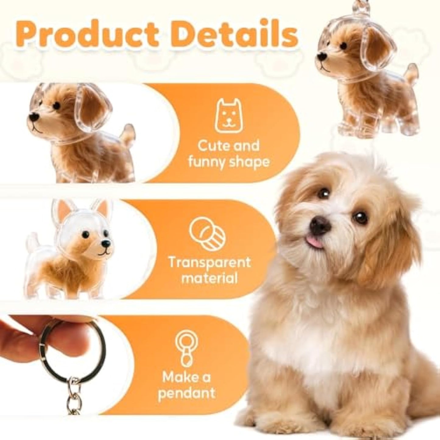 Dog and Cat Hair Storage Decorative Souvenir Keychain Pendant Pet Souvenir, Pet Lover Gift