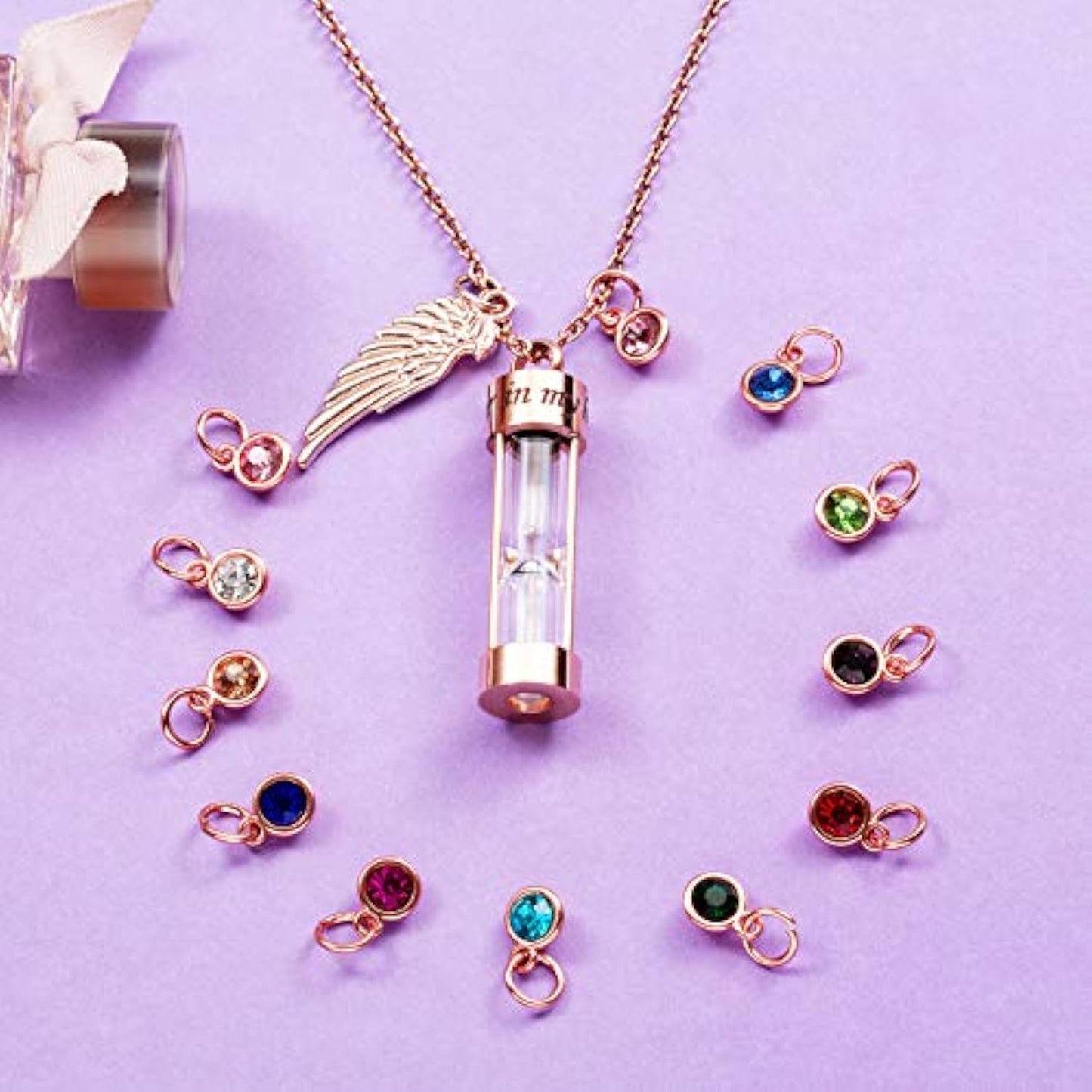 Eternal Hourglass Memorial Urn Necklace