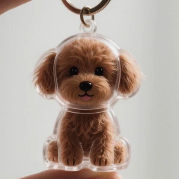 Dog and Cat Hair Storage Decorative Souvenir Keychain Pendant Pet Souvenir, Pet Lover Gift