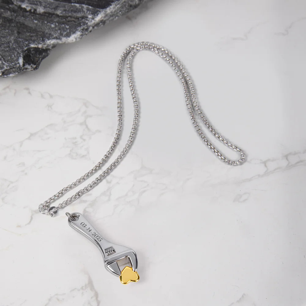 Personalized Heart Key Urn Pendant Necklace with Engraved Text Cremation Jewelry Memorial Sympathy Gift for Loss of Loved Ones