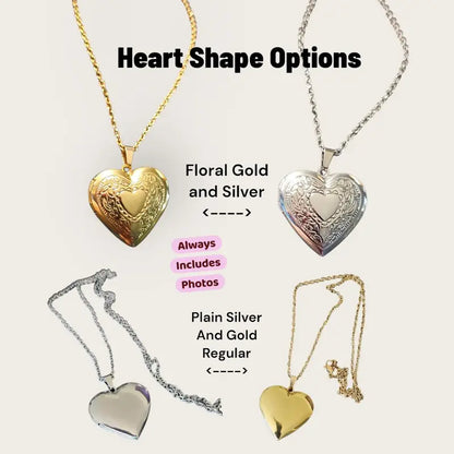 Memorial Box Necklace - Contains 2 Photos (Memorial Box, Sympathy Gift)