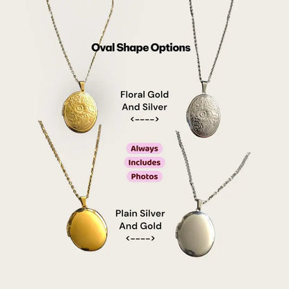 Memorial Box Necklace - Contains 2 Photos (Memorial Box, Sympathy Gift)