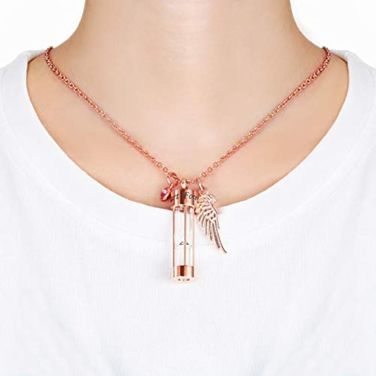 Eternal Hourglass Memorial Urn Necklace