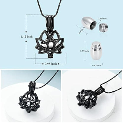 Lotus Memorial Urn Necklace