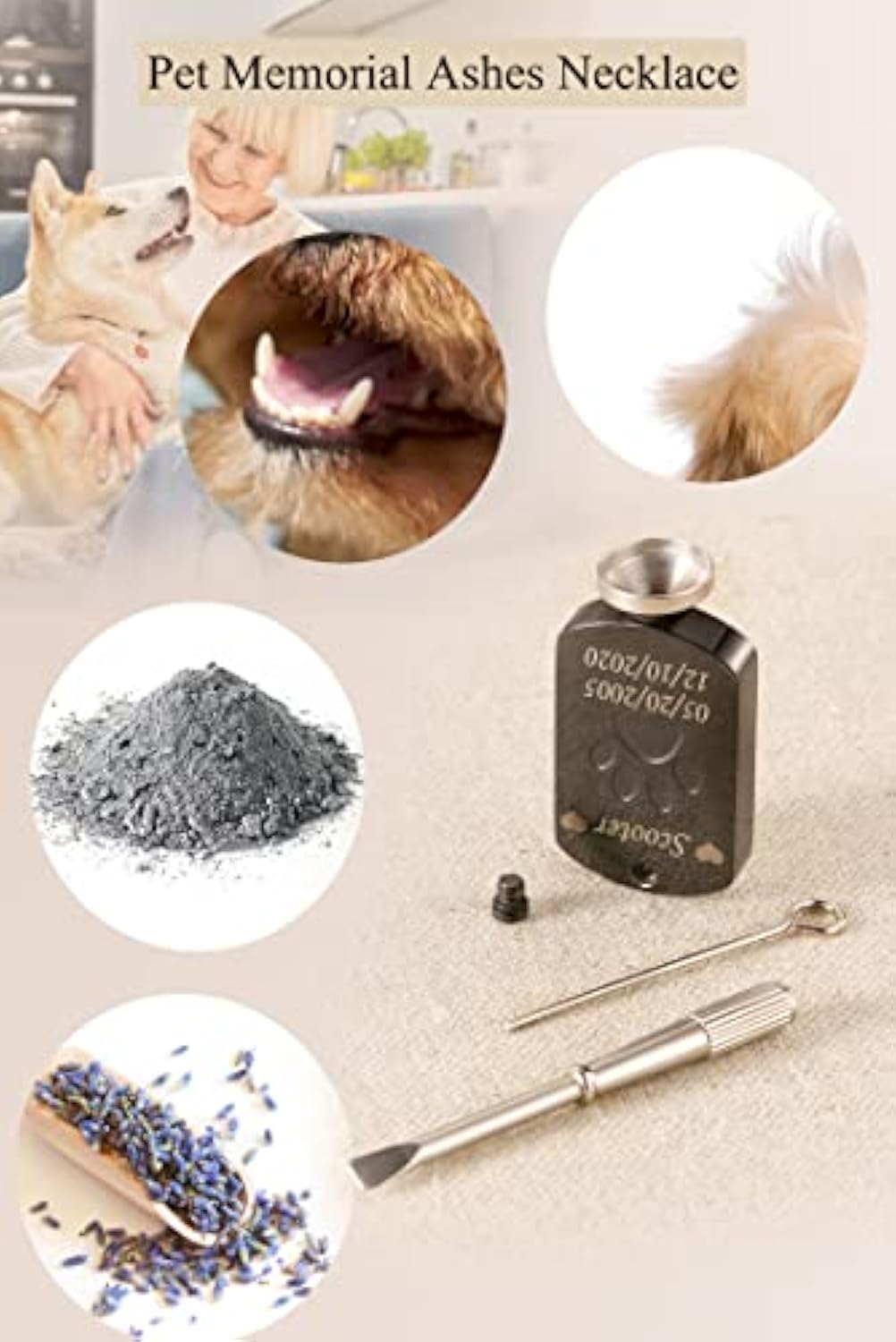 Custom Pet Memorial Dog Loss Urn Necklace Gift