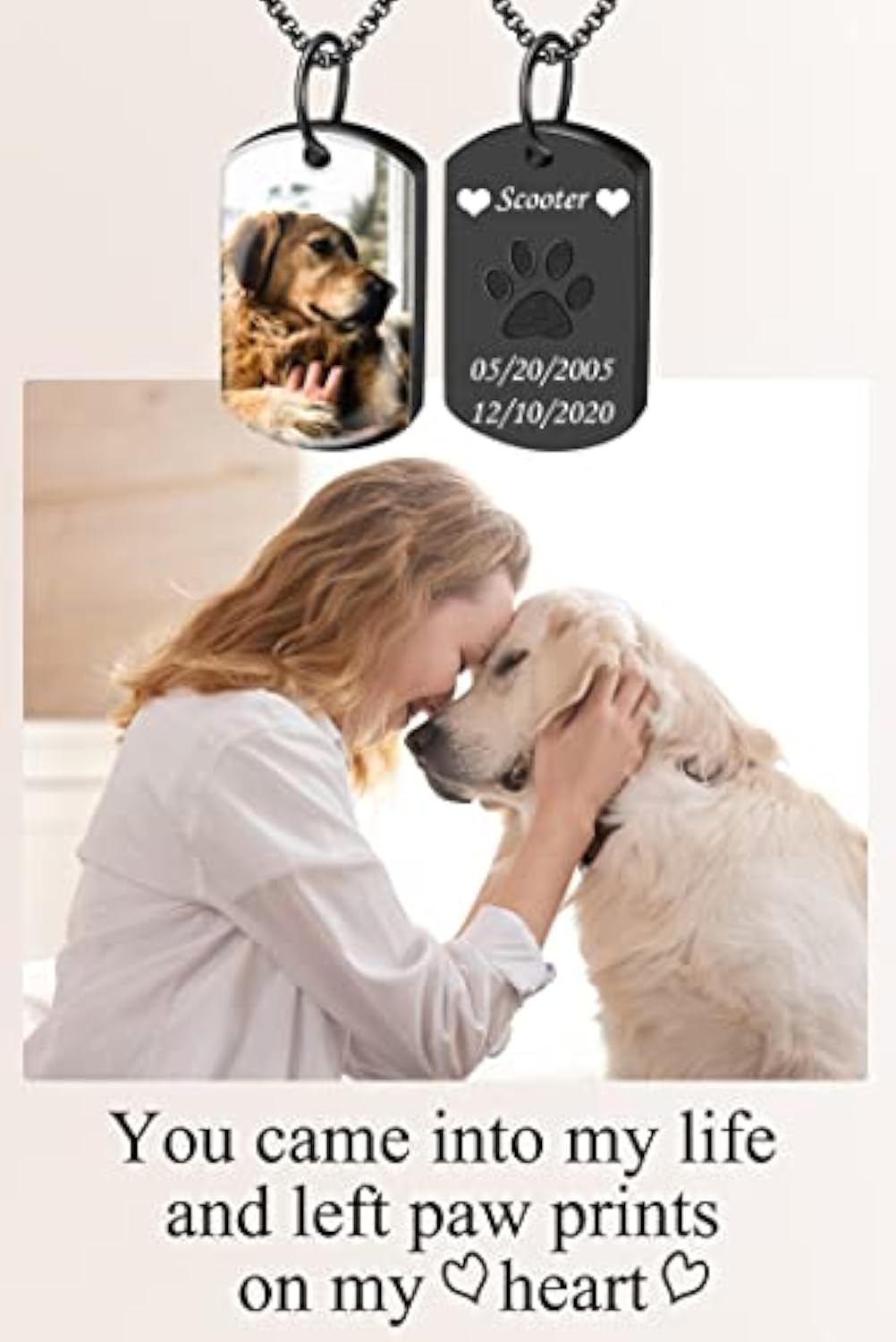 Custom Pet Memorial Dog Loss Urn Necklace Gift