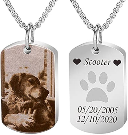 Custom Pet Memorial Dog Loss Urn Necklace Gift