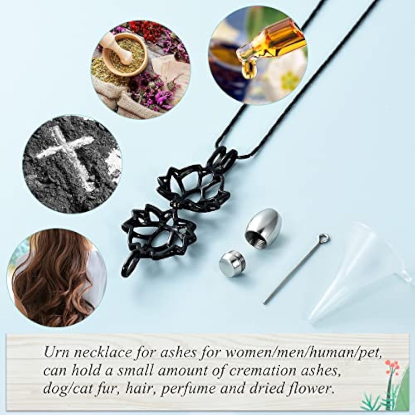 Lotus Memorial Urn Necklace