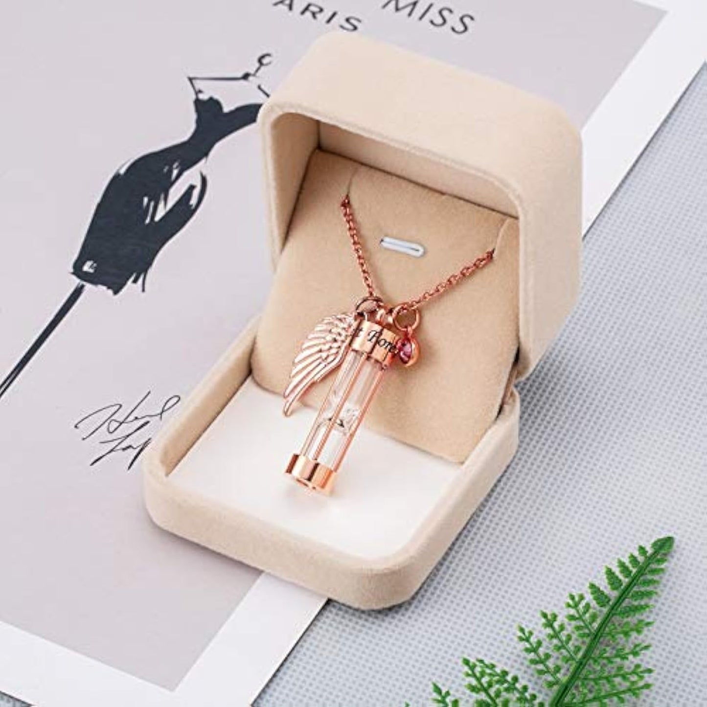 Eternal Hourglass Memorial Urn Necklace