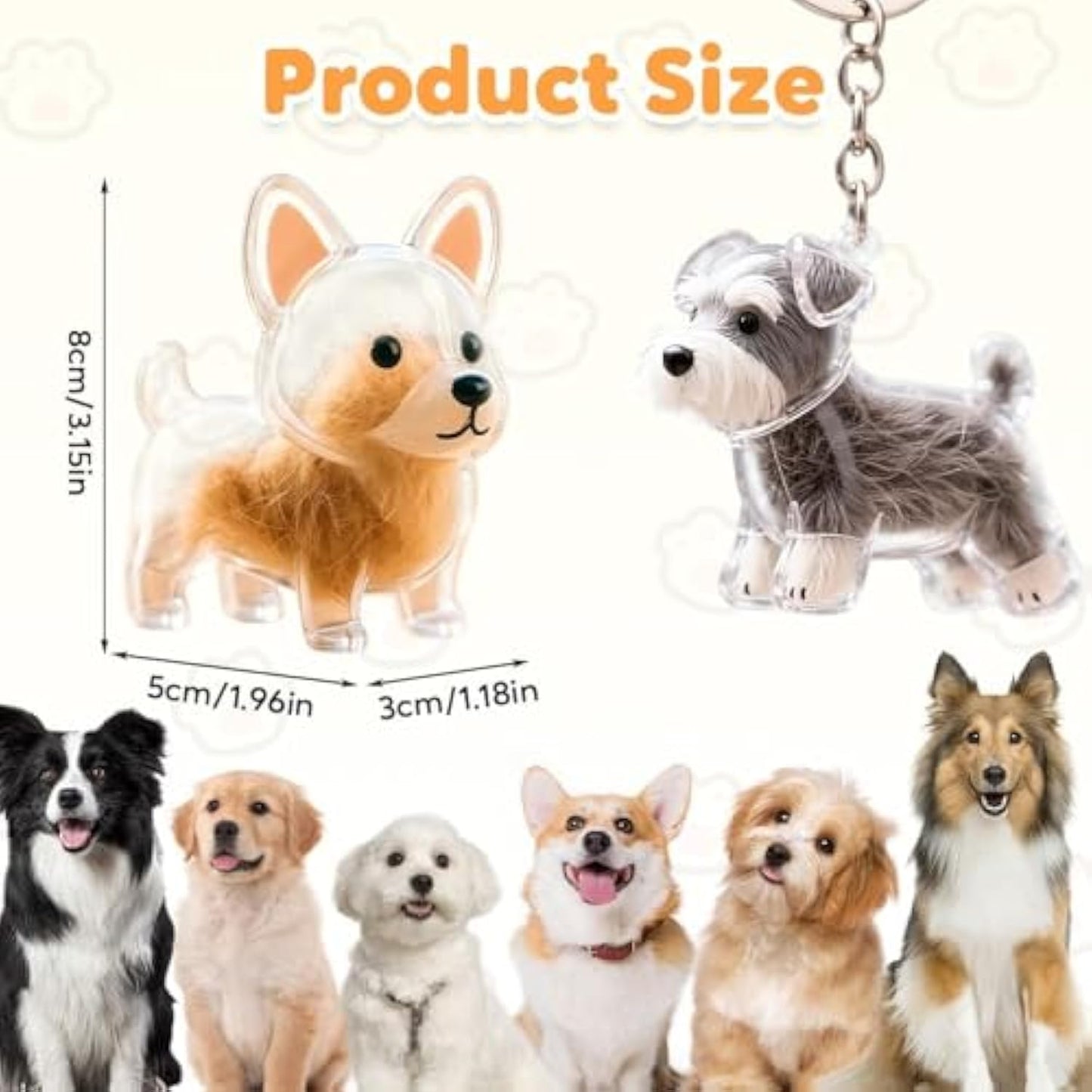 Dog and Cat Hair Storage Decorative Souvenir Keychain Pendant Pet Souvenir, Pet Lover Gift