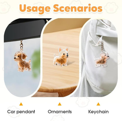 Dog and Cat Hair Storage Decorative Souvenir Keychain Pendant Pet Souvenir, Pet Lover Gift