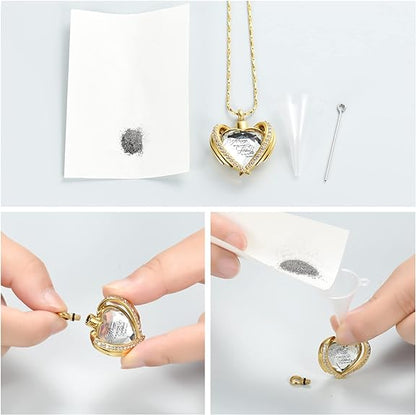 Crystal Heart Urn Necklace with Mini Keepsake Urn Memorial Ash Jewelry- Gifts to commemorate the deceased