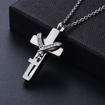 Cross Pendant For Ashes / Holy Water