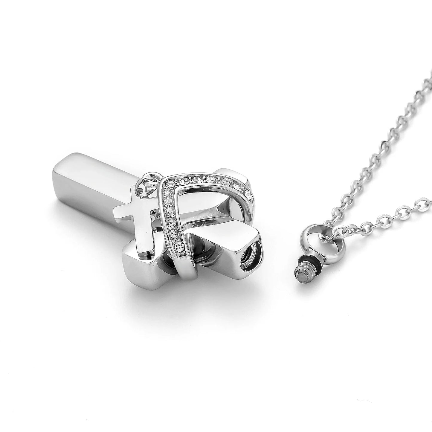 Cross Pendant For Ashes / Holy Water