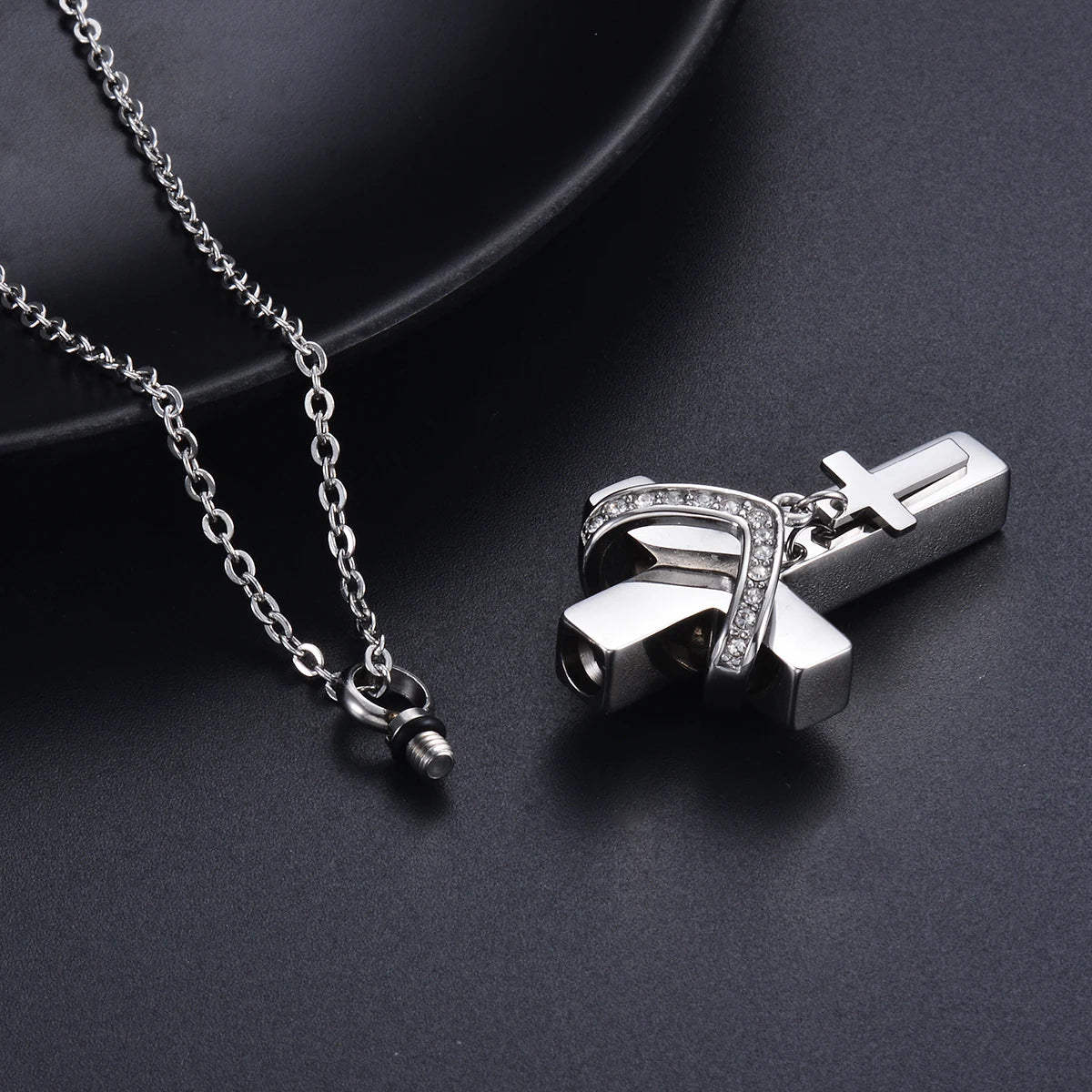 Cross Pendant For Ashes / Holy Water