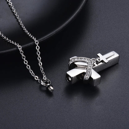Cross Pendant For Ashes / Holy Water