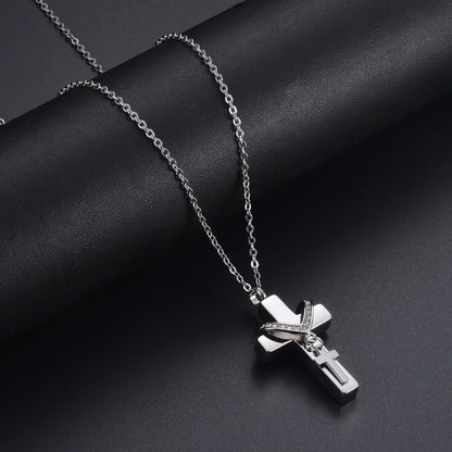 Cross Pendant For Ashes / Holy Water