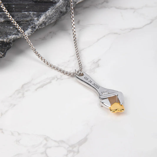 Personalized Heart Key Urn Pendant Necklace with Engraved Text Cremation Jewelry Memorial Sympathy Gift for Loss of Loved Ones