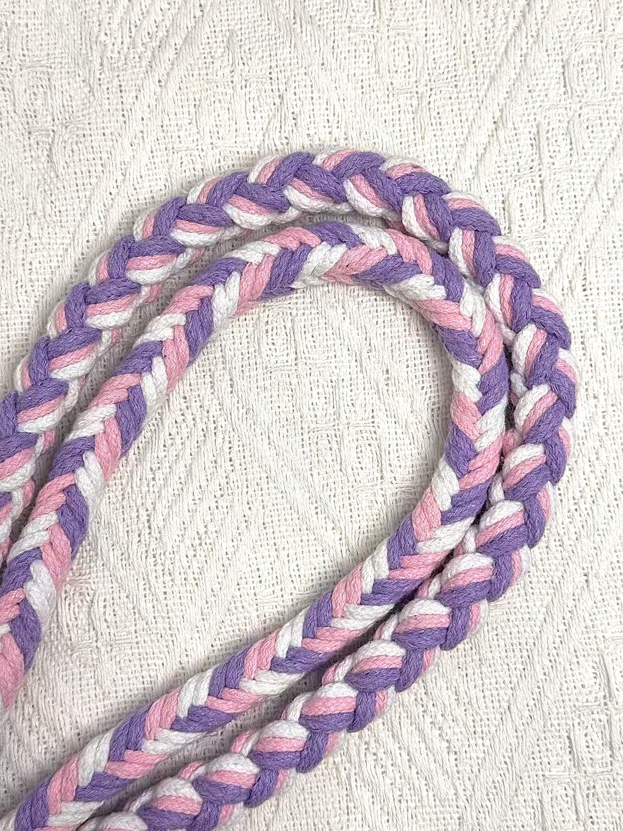 Nine Flowers Rope Dog Leash (Pink Purple)