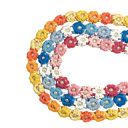 Blooming Meadow | Hand-woven 25-flower dog leash