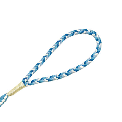Gradient Blue | Hand-woven 25-flower dog leash