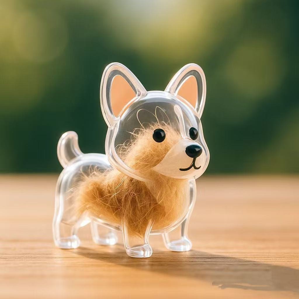 Dog and Cat Hair Storage Decorative Souvenir Keychain Pendant Pet Souvenir, Pet Lover Gift
