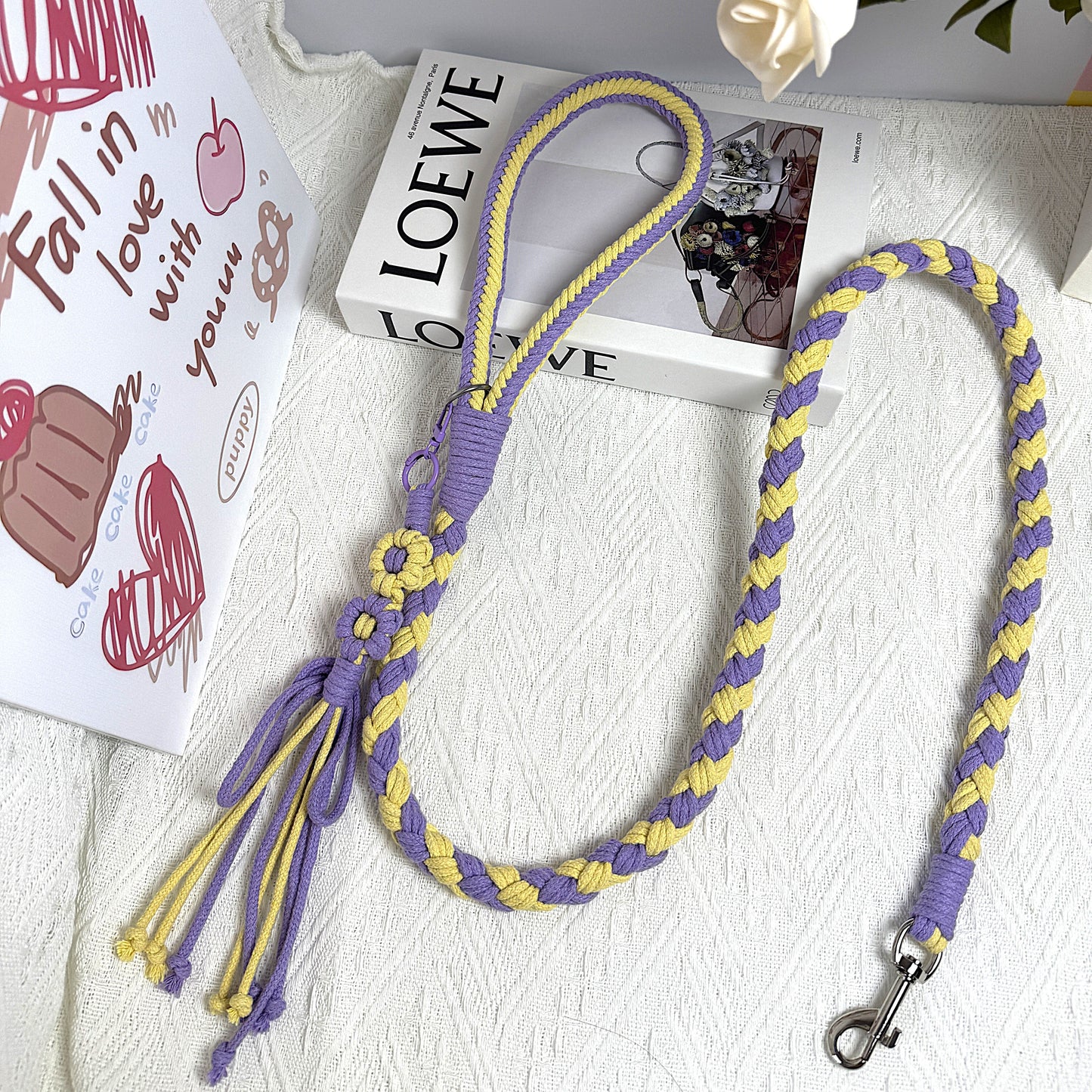 Purple Yellow Dog Leash