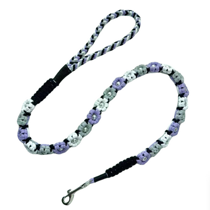 Sweet Mulberry | Hand-woven 25-flower dog leash