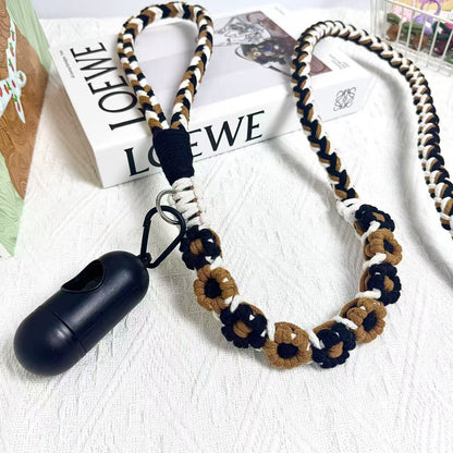 Nine Flowers Rope Dog Leash (Black Brown)